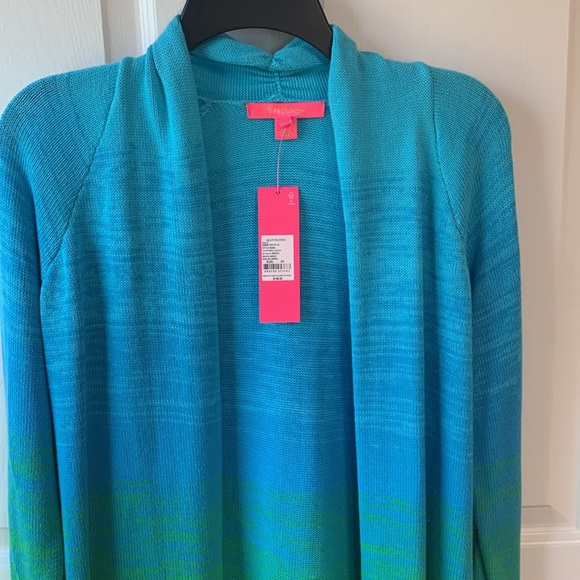 Lilly Pulitzer Tatum Ombré Fringe Cardigan Sweater XS NWT - Picture 5 of 10